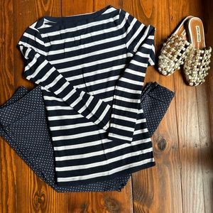 GAP Women’s Fitted Striped Long Sleeve Shirt